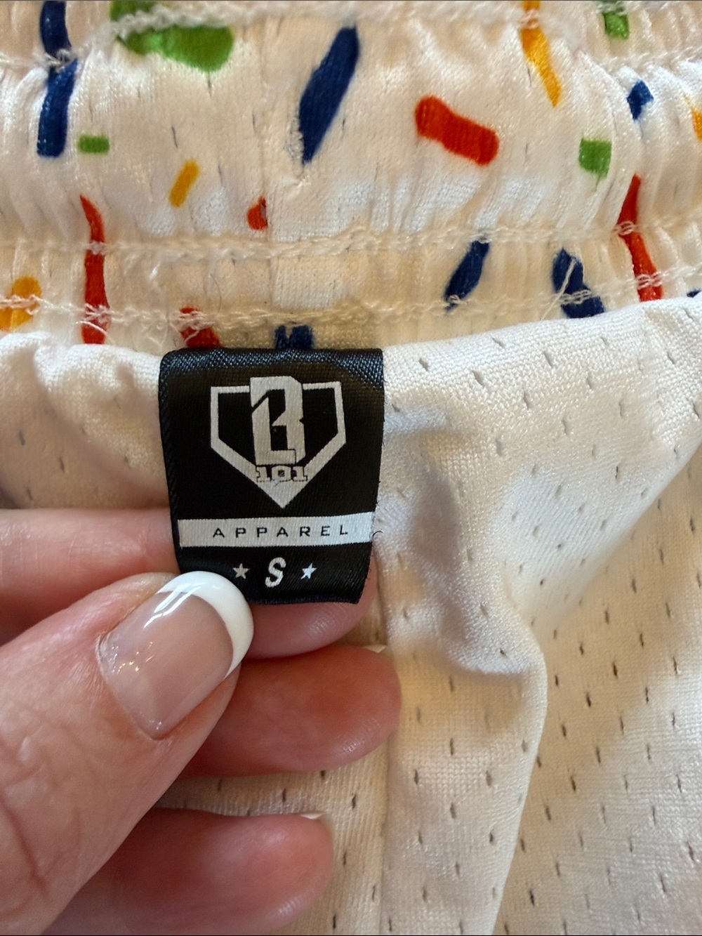 BASEBALL LIFESTYLE 101 ICE CREAM MESH SHORTS VANILLA - Picture 9 of 9